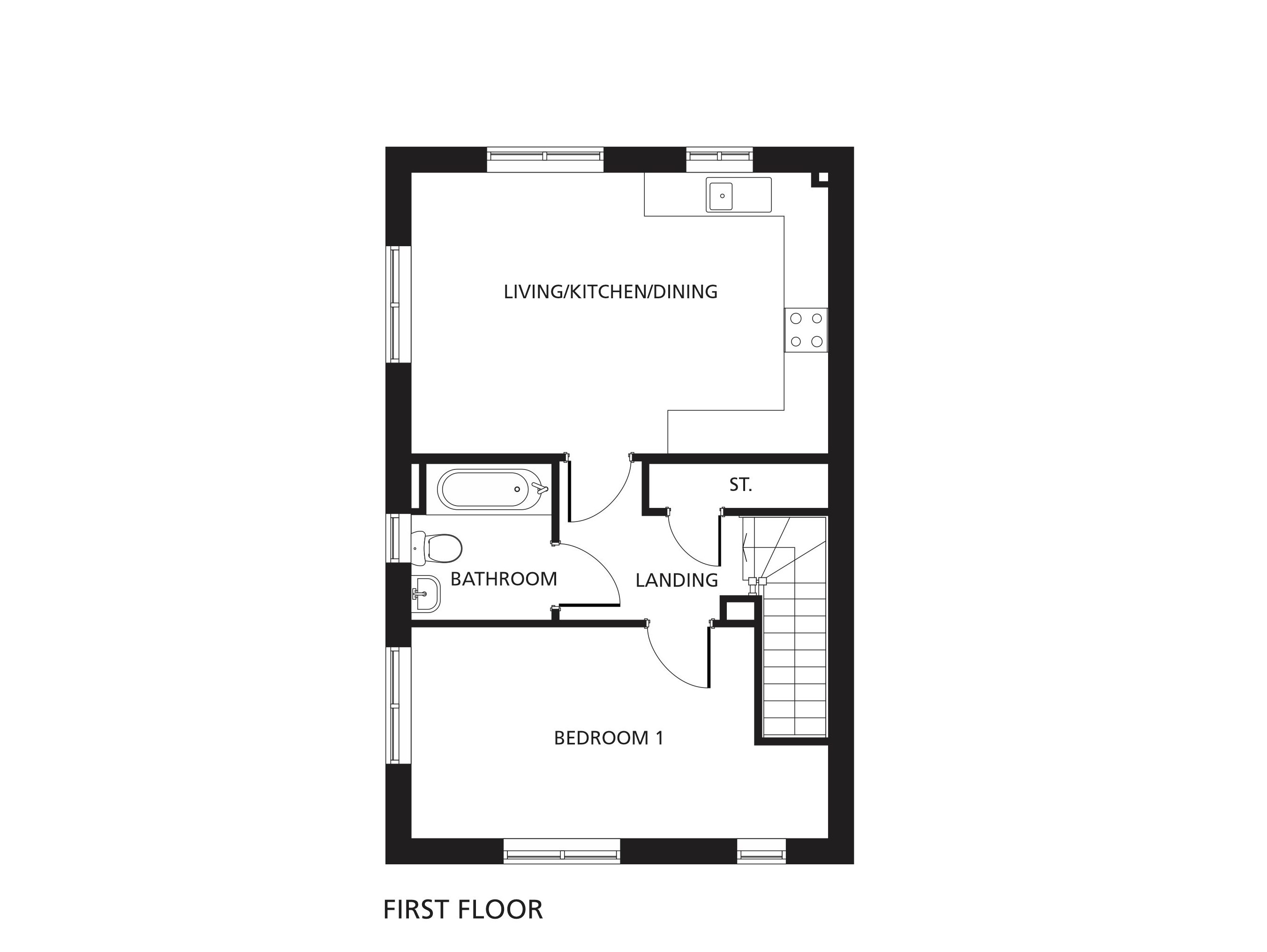 The Rudd first floor, floor plans