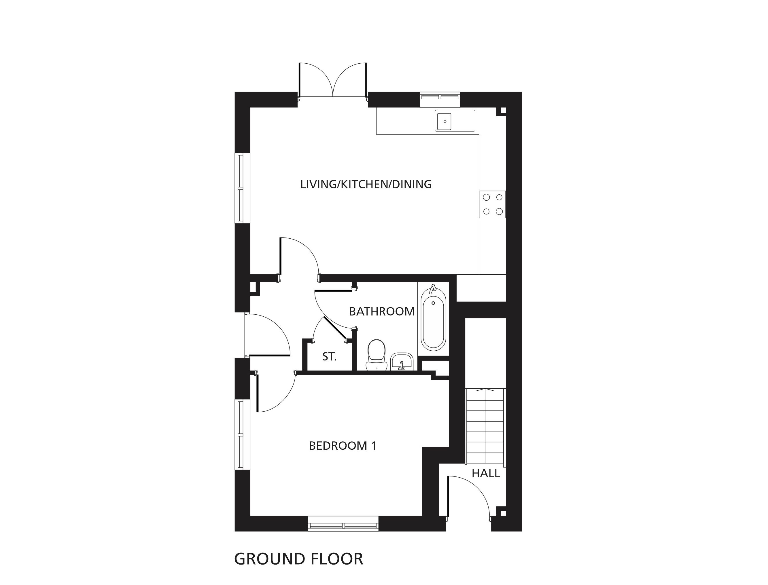 The Rudd ground floor, floor plans