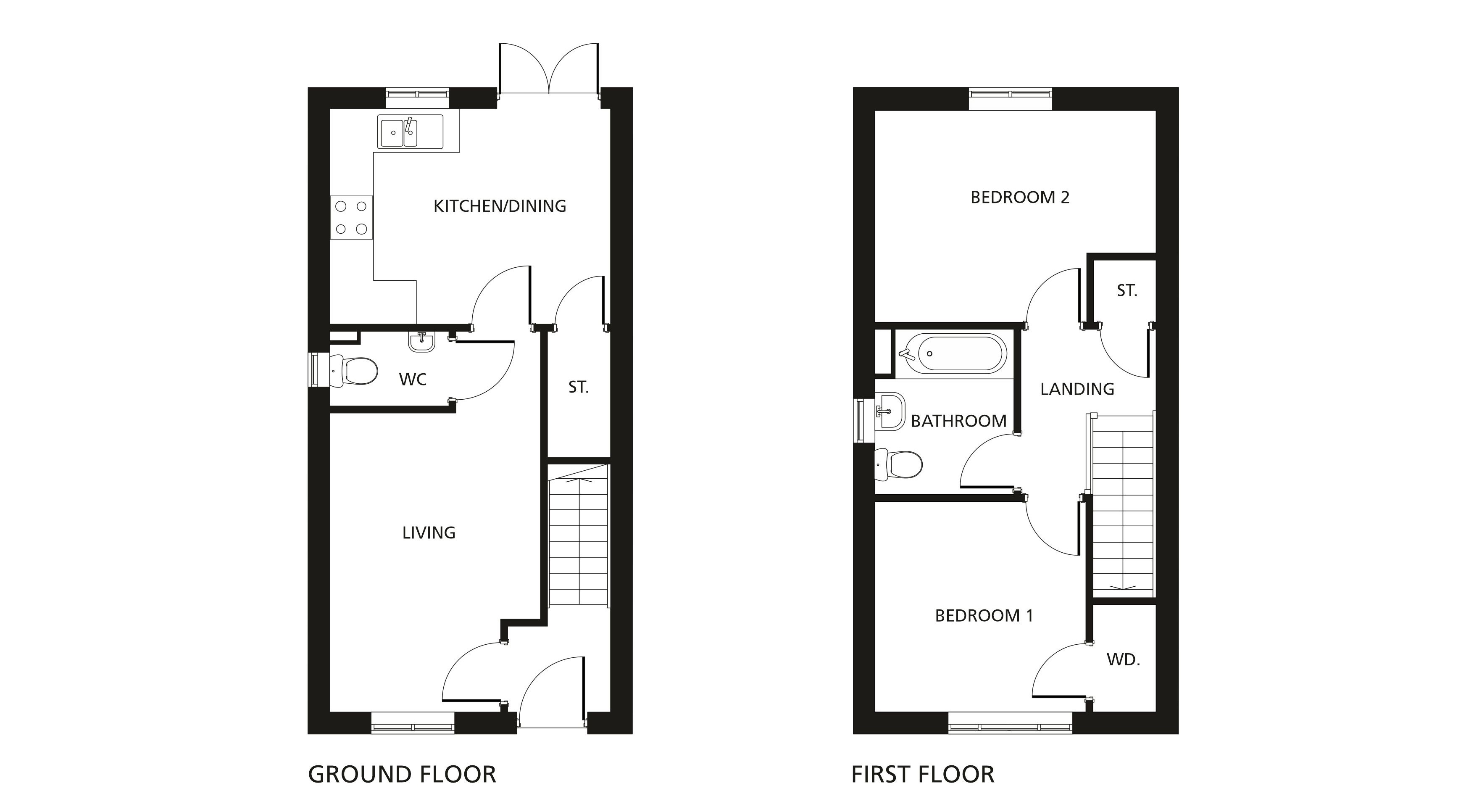 The Maple floorplans