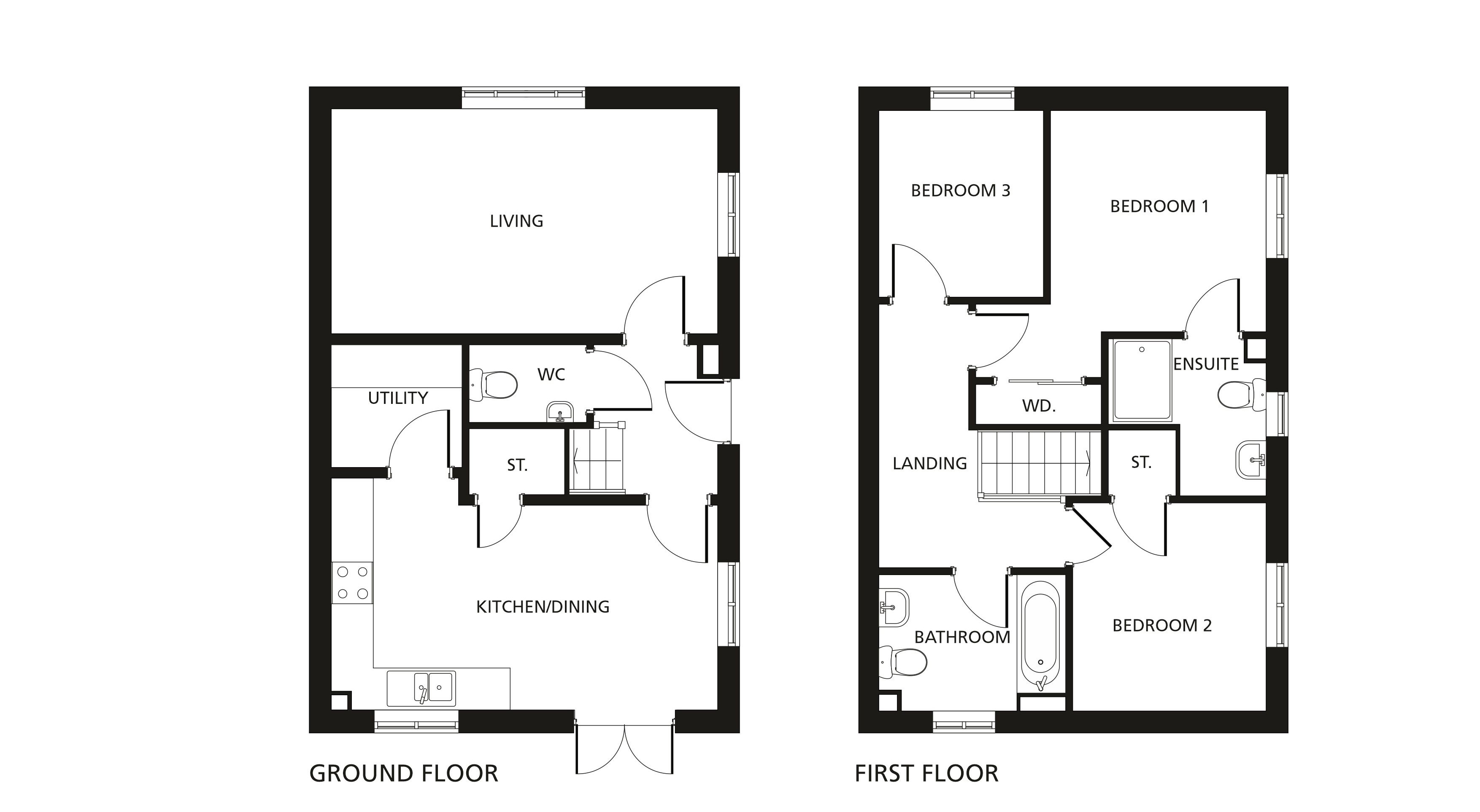 The Rowan floorplans