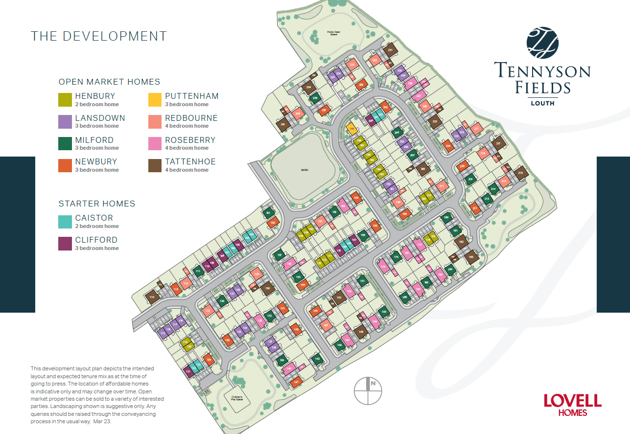 Tennyson Fields development map