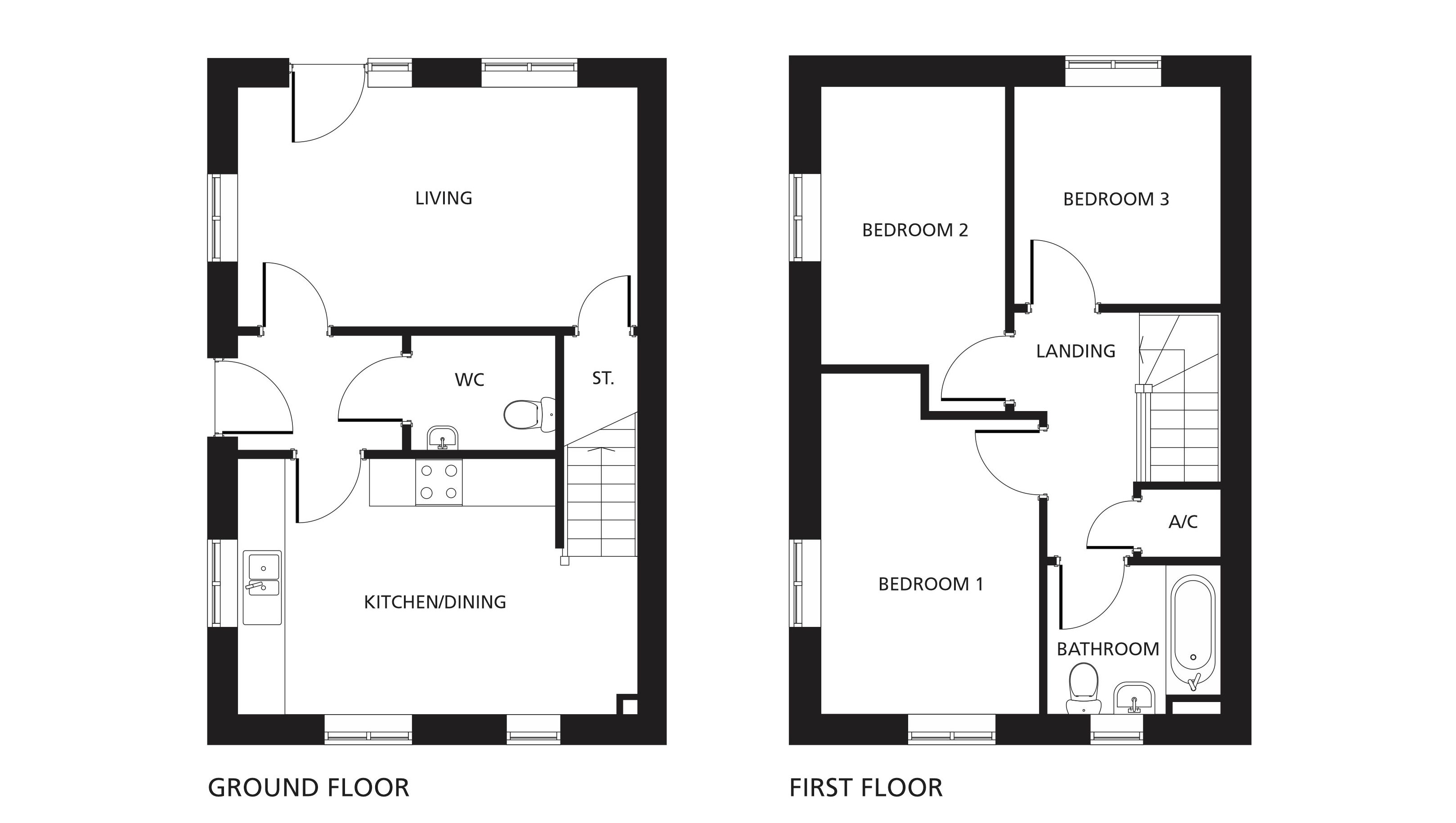 The Derby floorplans