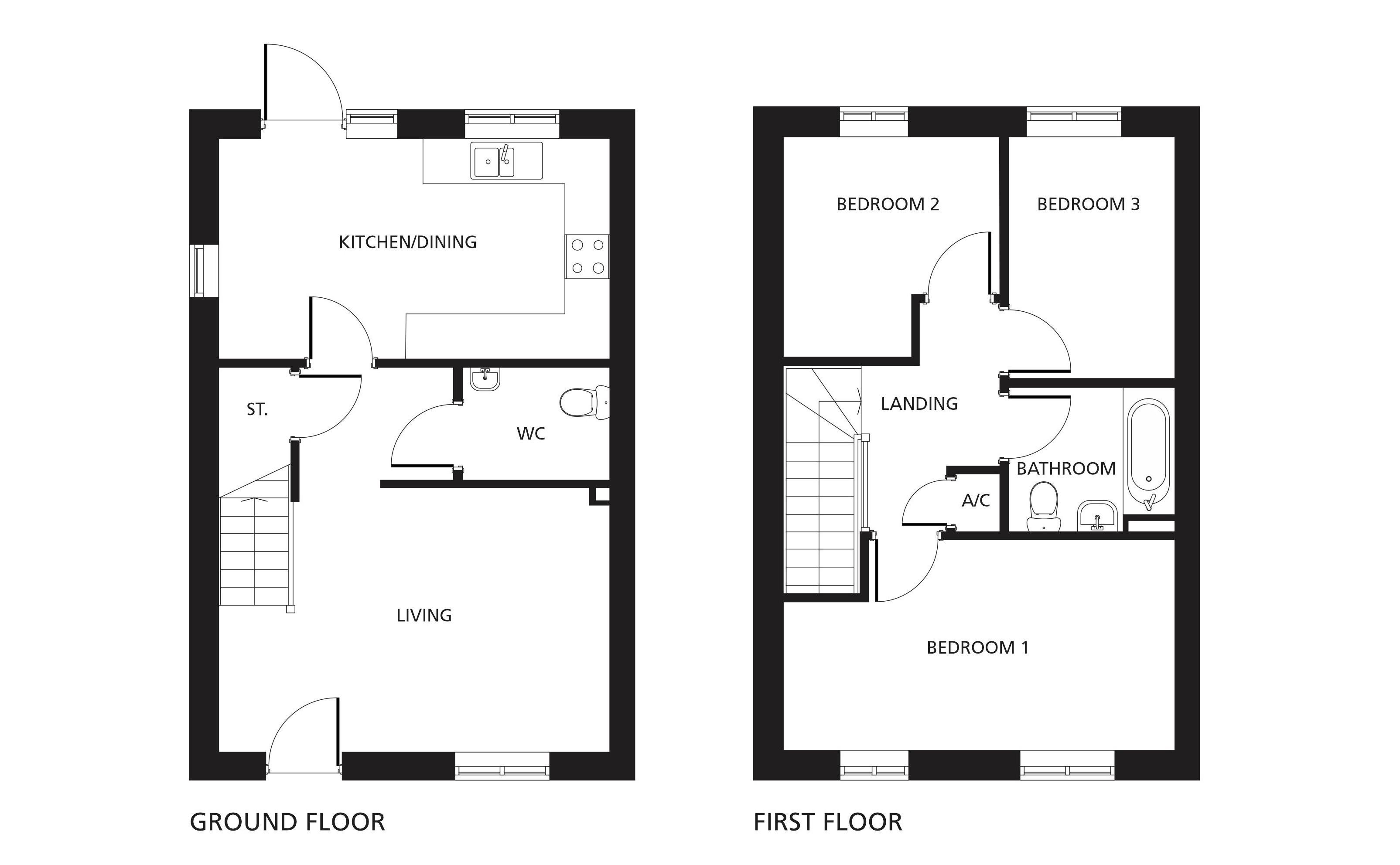 The Oxford - plots 5 and 7 floorplans