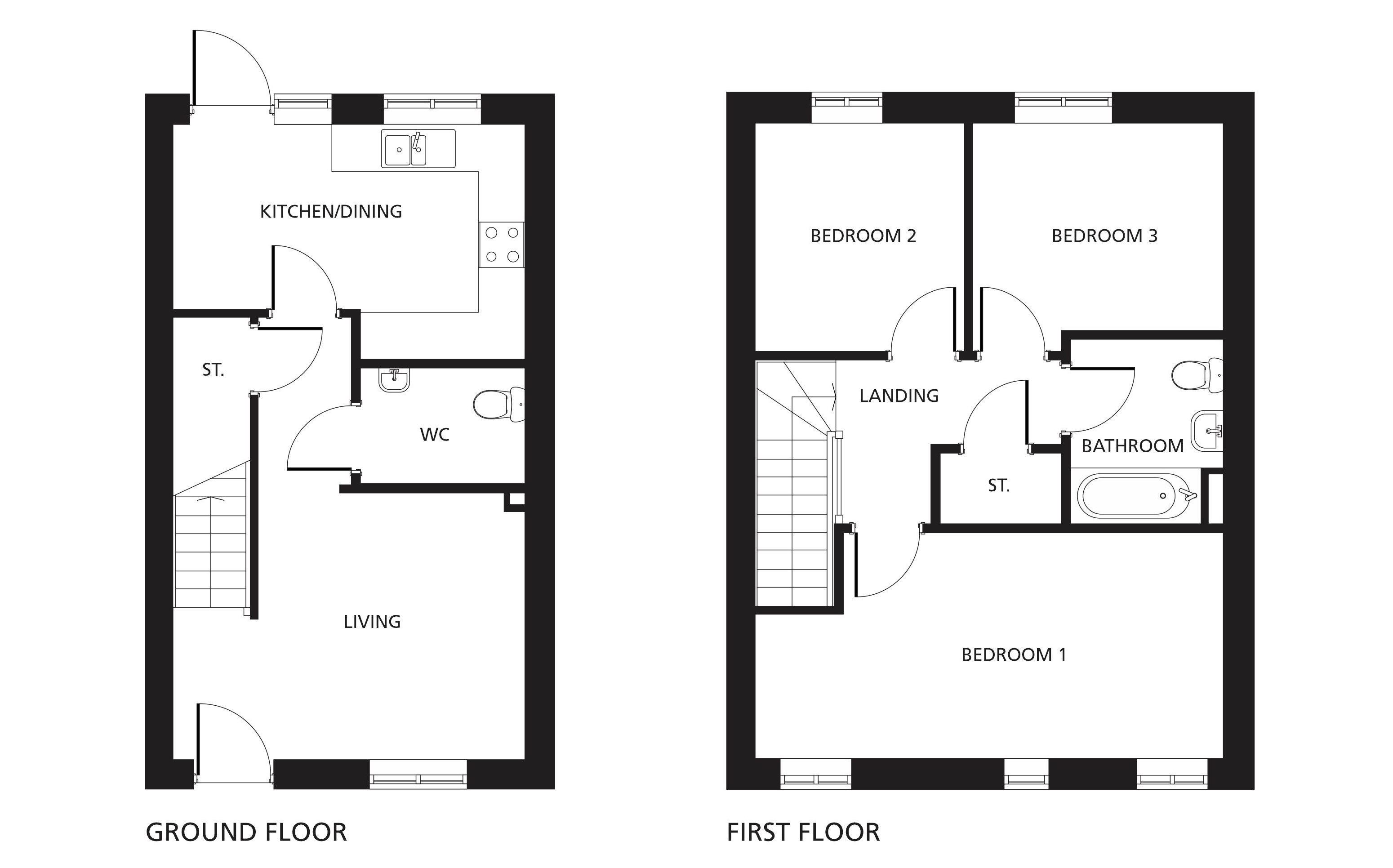 The Silhouette floorplans