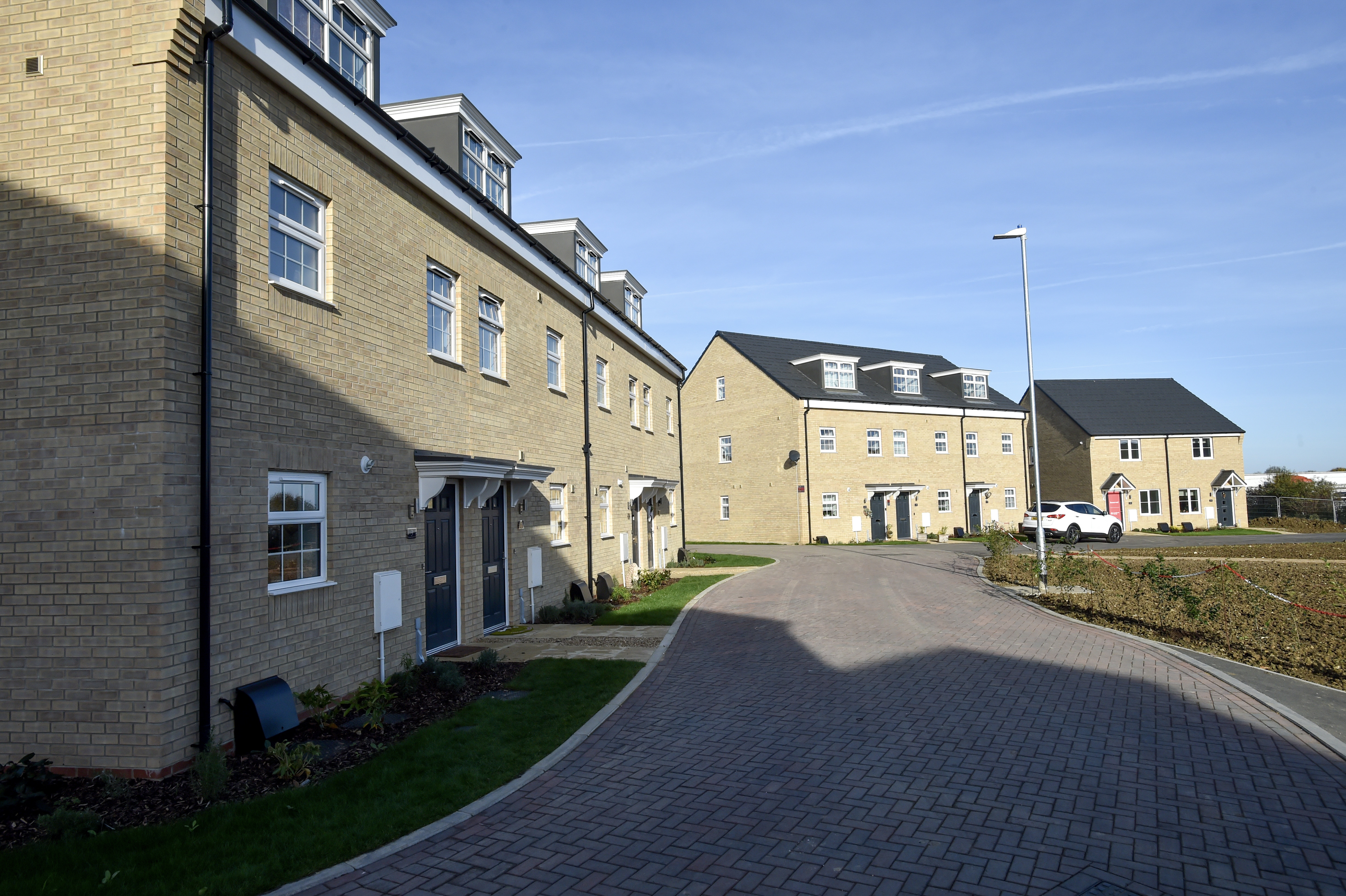 Row of new build homes