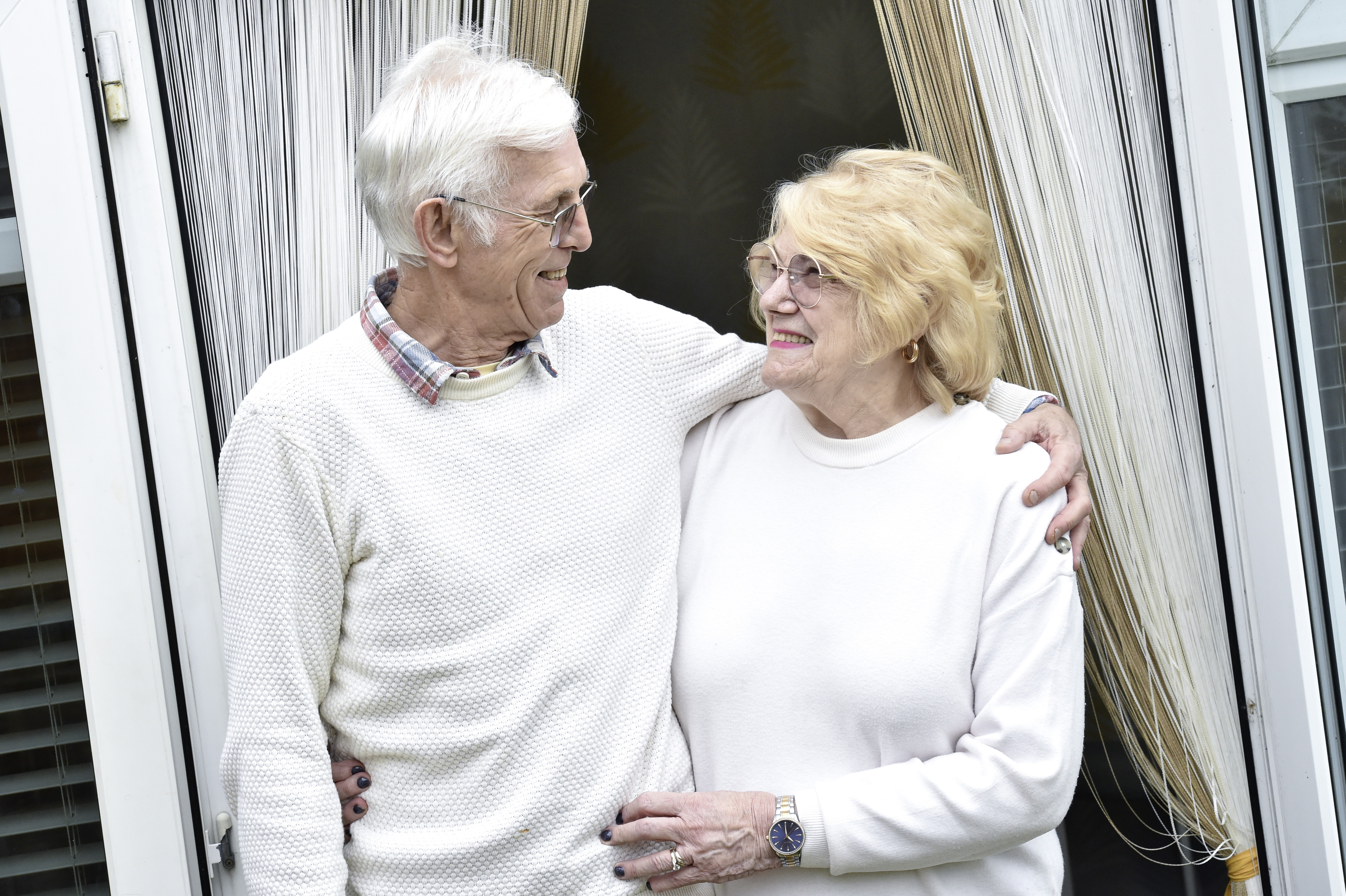 Couple looking at each other and smiling