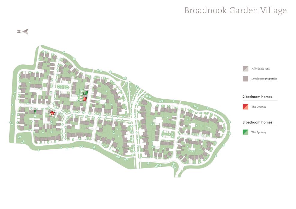 Broadnook Garden Village site map